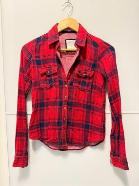 Abercrombie & Fitch Vintage Flannel Plaid Button-Down Shirt